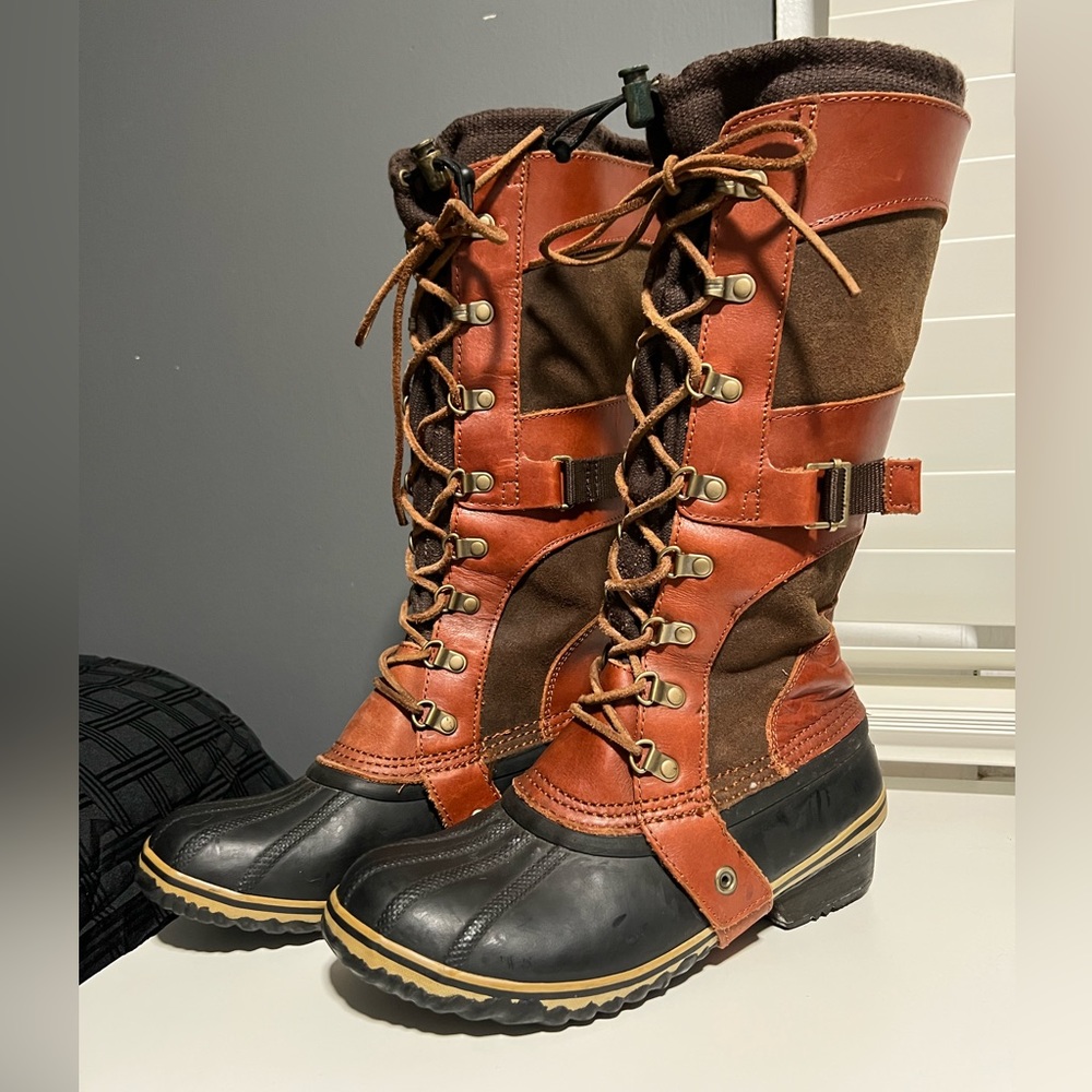 Sorel Carly Conquest Tall Winter Boots Size